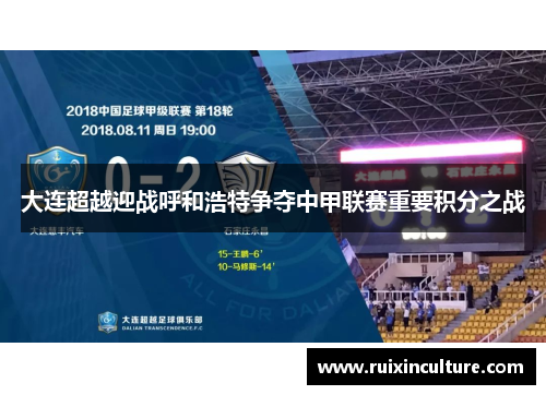 大连超越迎战呼和浩特争夺中甲联赛重要积分之战